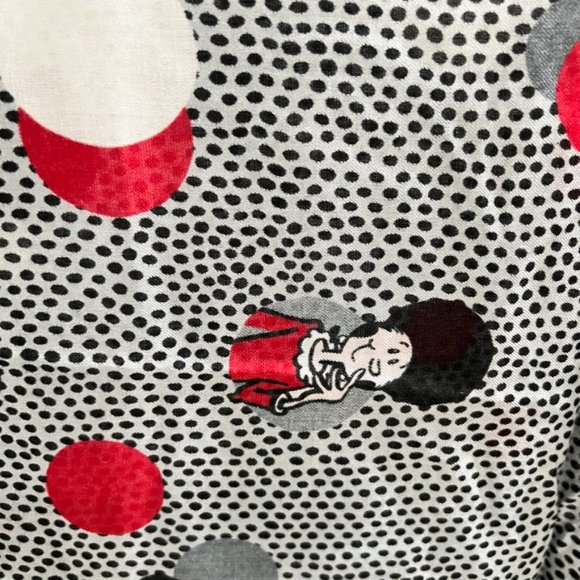 Moschino Boutique Popeye and Olive Polkadot Modal Cashmere Blend Soft Scarf - Picture 3 of 8